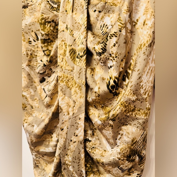 2b. Rych Satin Snake Print Ruched Midi Dress Size S NWOT - Picture 3 of 5
